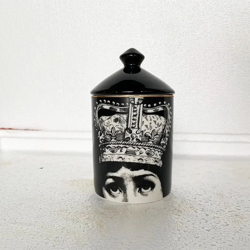 Face Candle Mug Holder Can Cotton Swab Storage - Bellarte Enchanté Face Candle Mug Holder Can Cotton Swab Storage